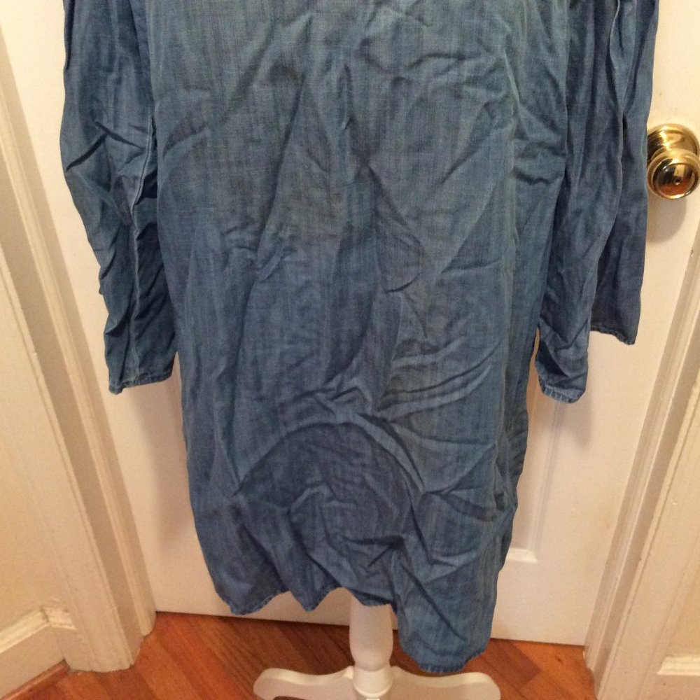 Cloth & Stone Anthropologie Dress M Blue Chambray - Picture 3 of 8